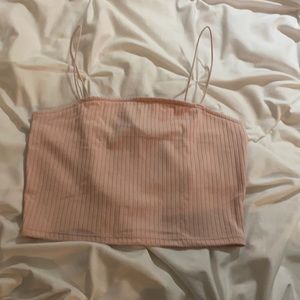 Light pink cropped tank top